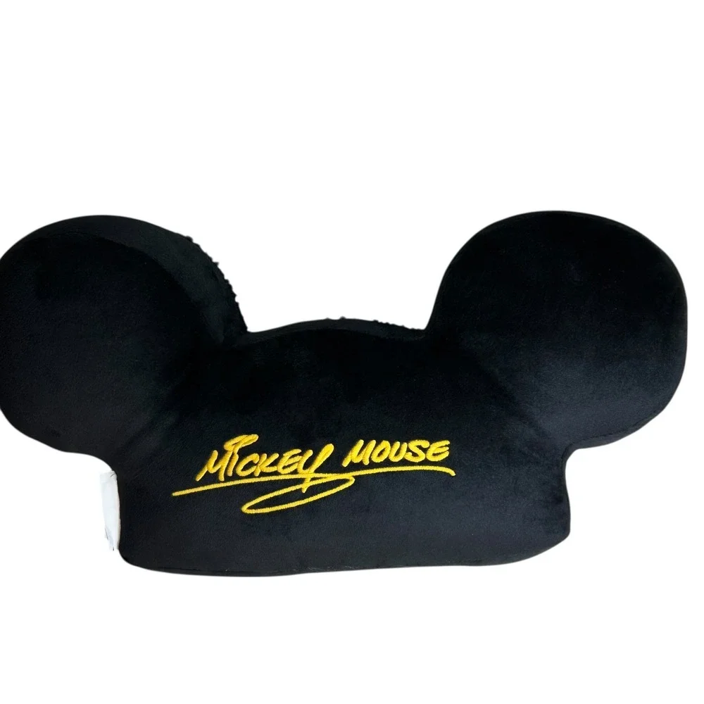 Official Disney Park Mickey Mouse Sherpa Ear Shaped Pillow Plush Signature Throw